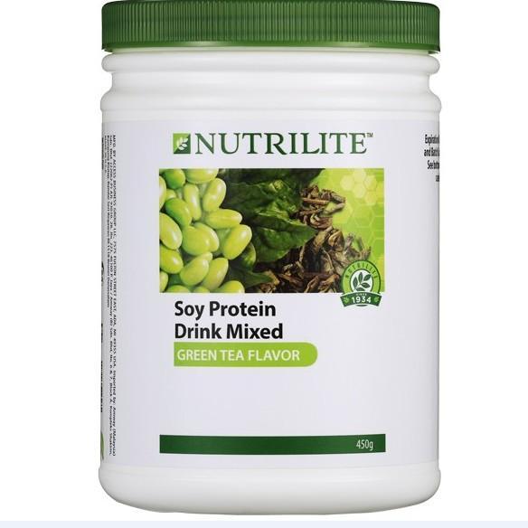 NUTRILITE Soy Protein Drink Mix - Green Tea Flavor (450g) นิวทริไลท์ โปรตีน กรีนที รสชาเขียว 450g (สินค้านำเข้าจากมาเลย์)