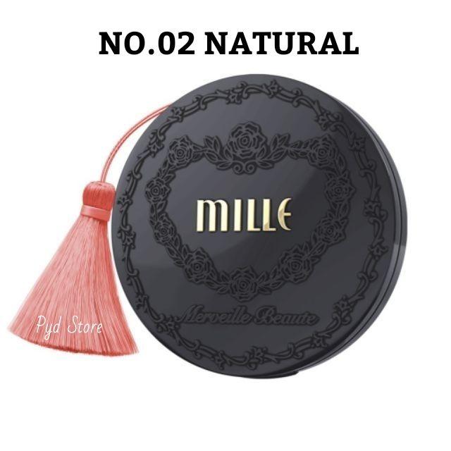 Mille Super Miracle Skin Cover Foundation Pact 11g. แป้งชาร์โคลผสมรองพื้น ปกปิด แป้งกันน้ำ