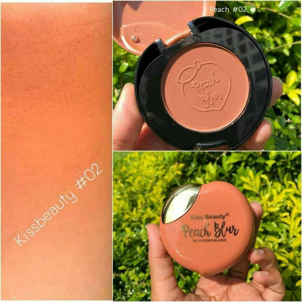 ‼️งานแท้ ‼️❤สินค้าเข้าเเล้ว พร้อมส่งค้า พรีชชชชชช❤ kissbeauty peach blush บรัชออนลูกพีชสุดน่ารัก สีสวยมากกก โทนส้ม โทนอิฐ สวยทุกสี คู่ควรแก่การตำ แพคเกตน่ารัก มาพร้อมแปรงขนาดมินิ ตลับล่ะ 90 บาท