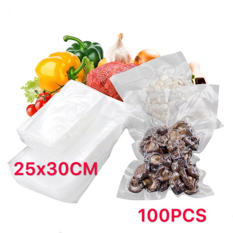 25x30cm Roll Vacuum Sealer Food Saver Bag - intl 100PCS เครื่องจ่ายอาหาร กล่องถนอมอาหาร และ อุปกรณ์อื่นๆ