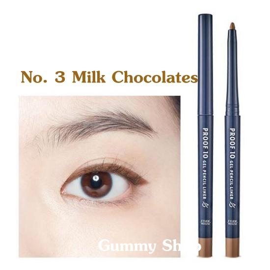มี 4 สีให้เลือกค่ะ Etude House Proof 10 Gel Waterproof Pencil Liner _Gummy Shop