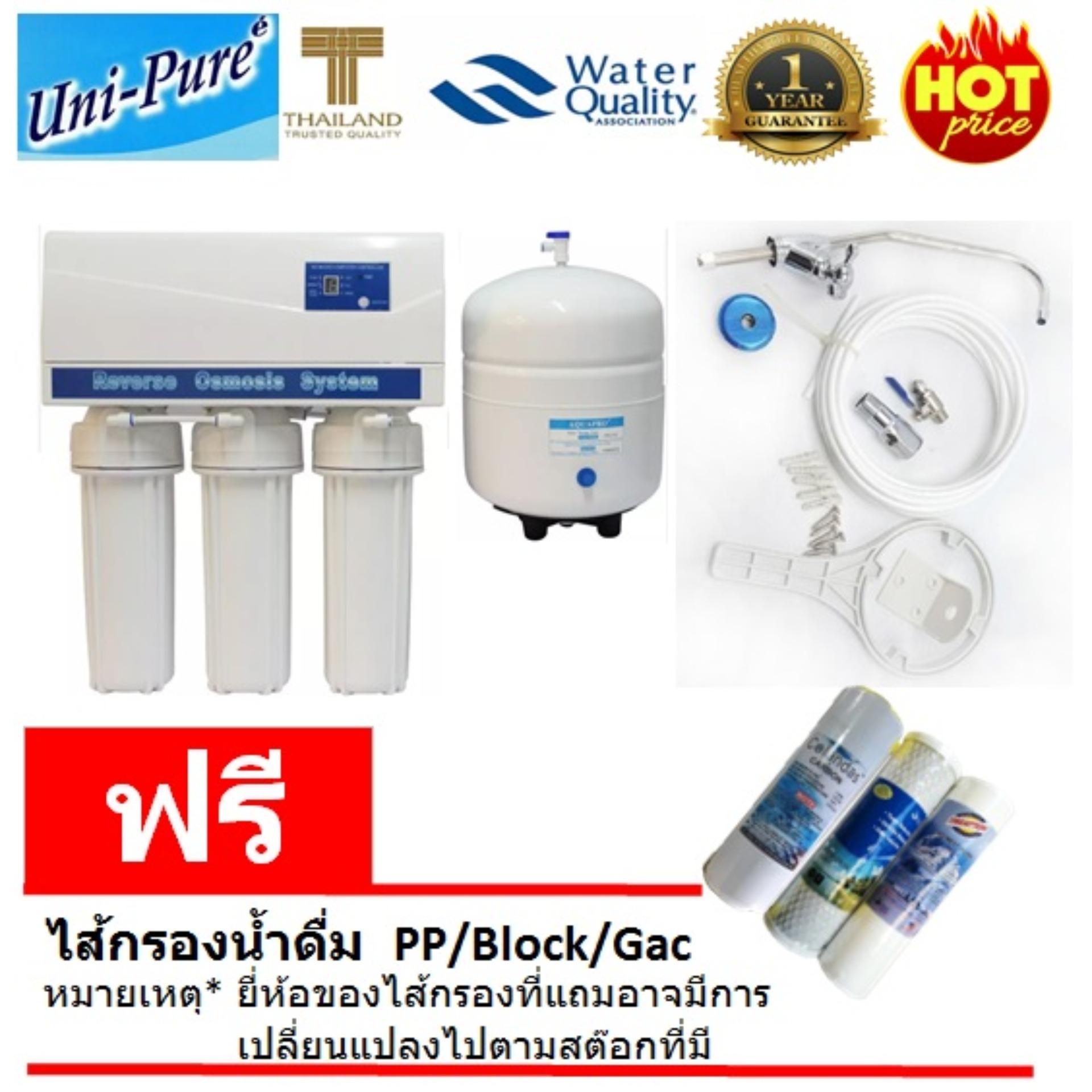 UNIPURE ยูนิเพียว เครื่องกรองน้ำระบบ RO Reverse Osmosis System รุ่น RO9 50 GPD - ขาว