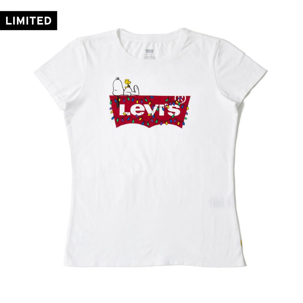 เสื้อยืดหญิง LEVI'S® X PEANUTS® SLIM CREW NECK TEE - XMAS