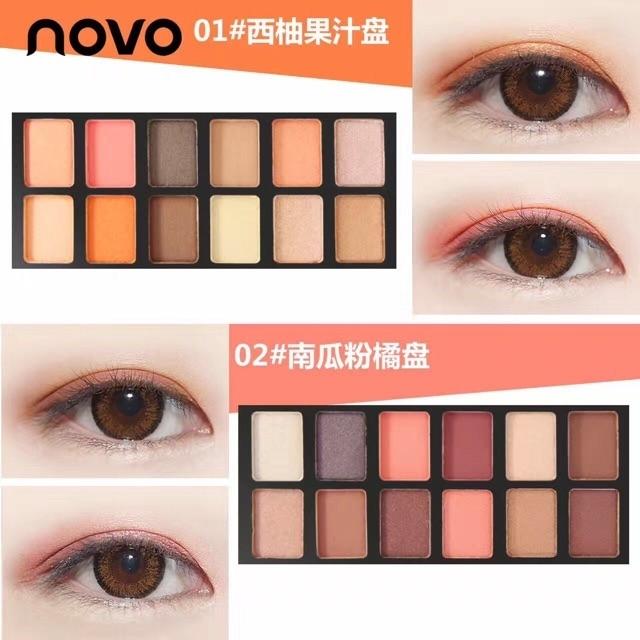 (ของแท้/พร้อมส่ง)Novo lure make eye shadow พาเลท 12 ช่อง