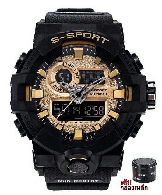 S SPORT นาฬิกาข้อมือผู้ชาย สไตล์สปอร์ตกันน้ำได้ดีรุ่น GP9242 ของแท้ พร้อมกล่อง S SPORT นาฬิกาข้อมือผู้ชาย สไตล์สปอร์ตกันน้ำได้ดีรุ่น GP9242 ของแท้ พร้อมกล่อง