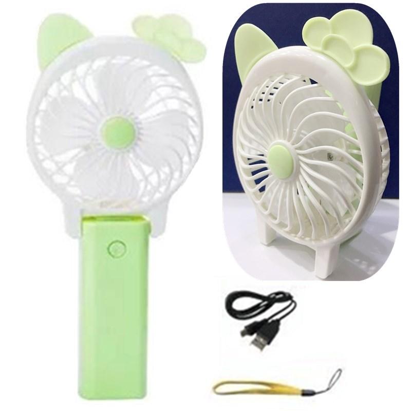 Mini fan พัดลมพกพาขนาดเล็กชาร์จสายUSBใส่ถ่านลมแรง