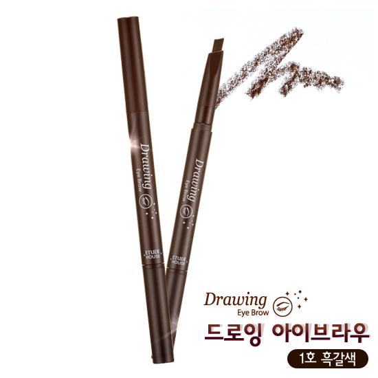 Etude House ดินสอเขียนคิ้ว เบอร์ 01 น้ำตาลออกดำ ( 1 แท่ง )