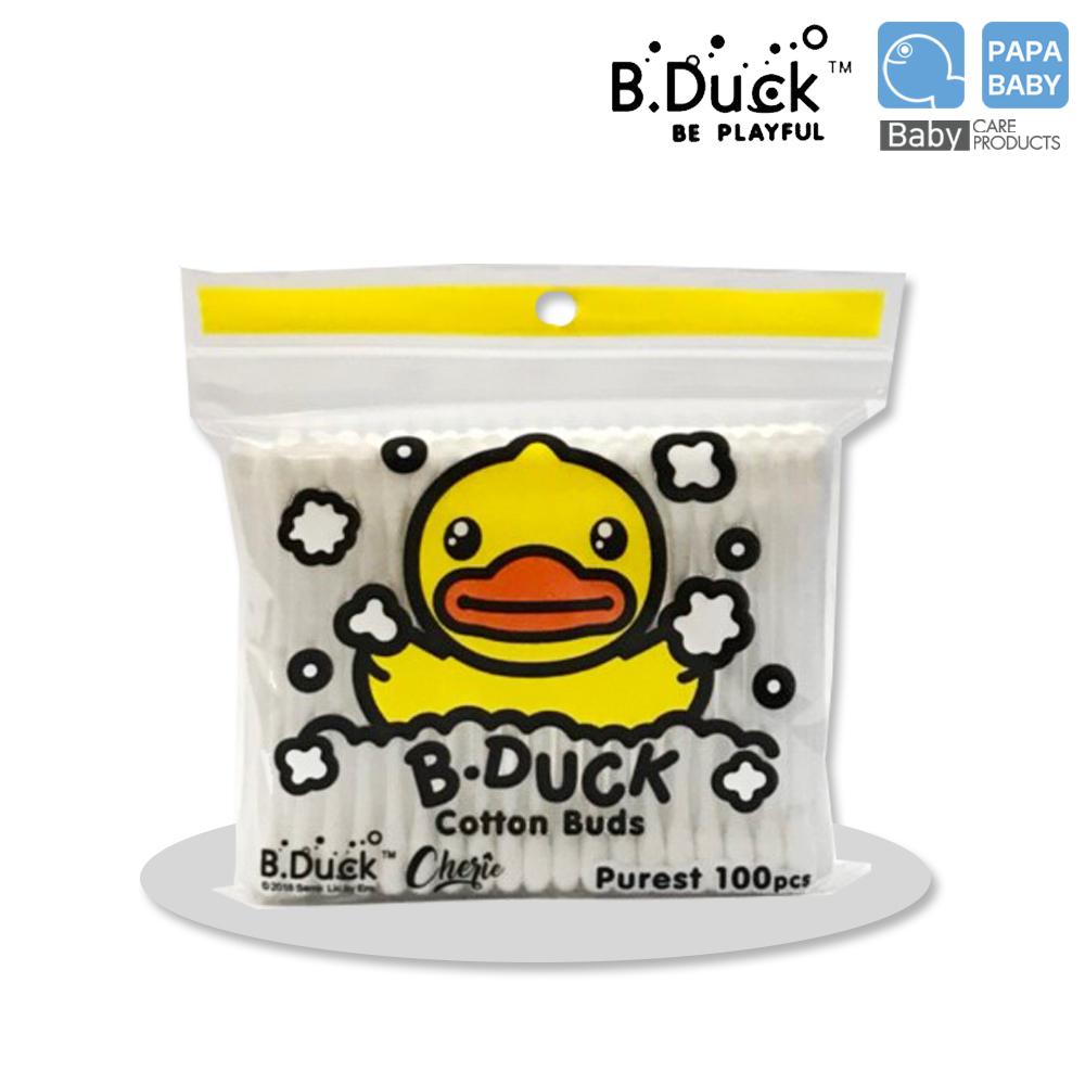 B.Duck สำลีก้าน คอตตอนบัด ผลิตจากฝ้ายบริสุทธิ์ 100% บรรจุ100ก้าน/ซอง รุ่น BD-R321