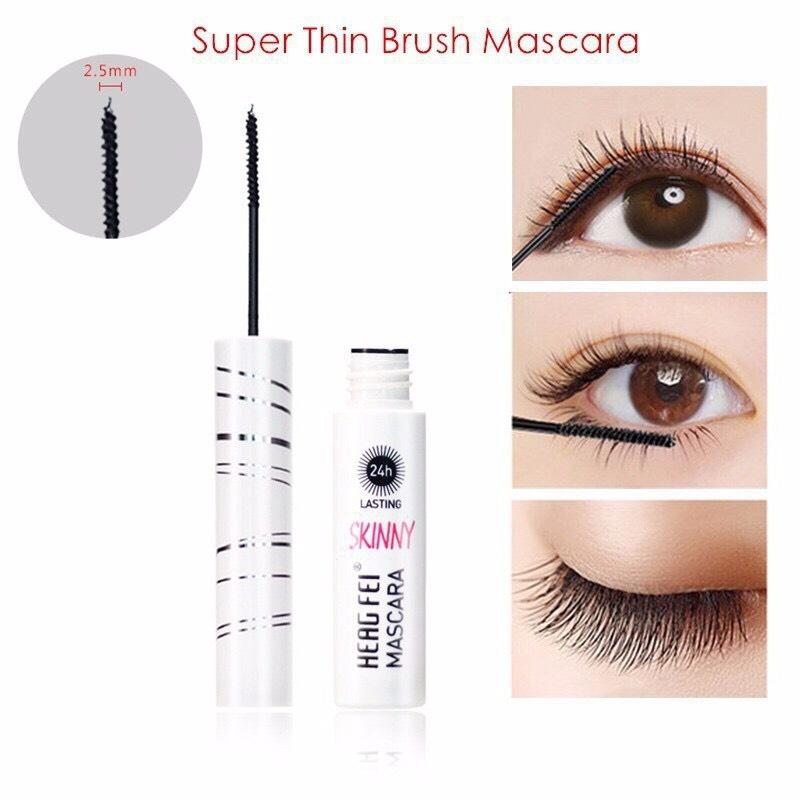 มาสคาร่าไฟเบอร์ แท่งสีขาว Heng Fei Mascara 24 Hours Lasting Skinny หัวแปรงเล็กเพียง 2.5 mm.ขนตาหนา ยาว งอน เด้งถึงขีดสุด