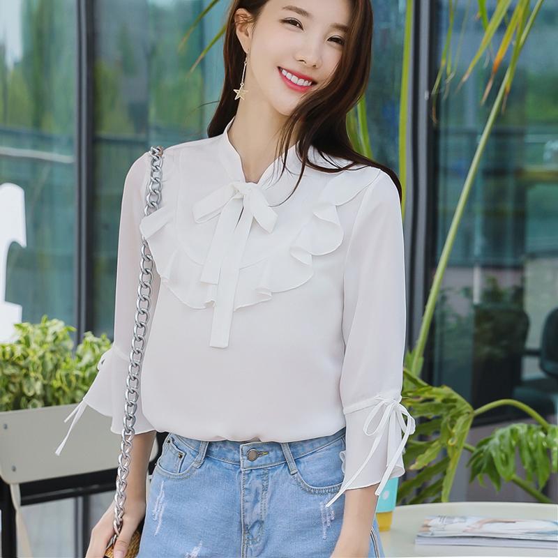 ชายนาเด็ก 2018 เสื้อผ้าแฟชั่น สไตล์ใหม่ในฤดูใบไม้ร่วงใหม่เซียนเฮงชายแขนเสื้อบานออกอ่อนหวานระบายข้างแขนยาว 7 ส่วนแลดูผอมซีฟองเสื้อเชิ้ตหญิง ชายนาเด็ก 2018 เสื้อผ้าแฟชั่น สไตล์ใหม่ในฤดูใบไม้ร่วงใหม่เซียนเฮงชายแขนเสื้อบานออกอ่อนหวานระบายข้างแขนยาว 7 ส่วนแลดูผอมซีฟองเสื้อเชิ้ตหญิง
