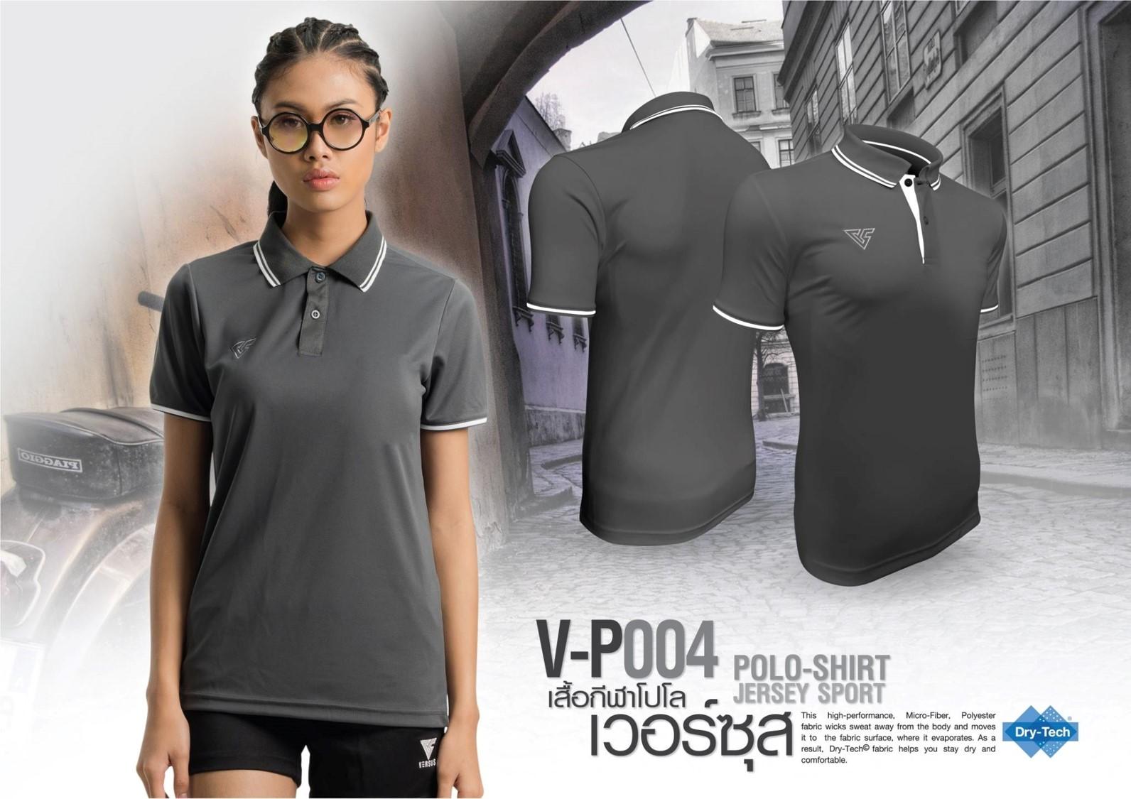 Versus-P004W เสื้อโปโล นุ่มนิ่ม หญิง (ไม่มีกระเป๋า)