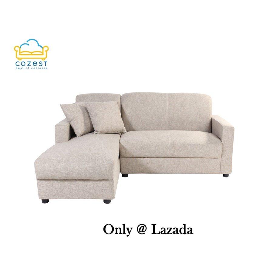 Cozest โซฟาชุด L SHEAPรุ่น Jamica BC050/17 ผ้าMJ175 3C สีครีม 178*145*82 Cozest โซฟาชุด L SHEAPรุ่น Jamica BC050/17 ผ้าMJ175 3C สีครีม 178*145*82