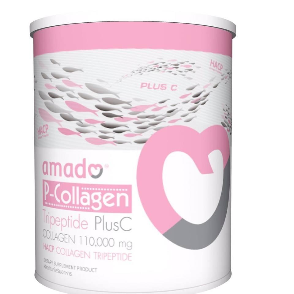 Amado P Collagen Tripeptide Plus C 110,000mg. อมาโด้ พี คอลลาเจน ไตรเปปไทด์ พลัส ซี (110.6 g.)
