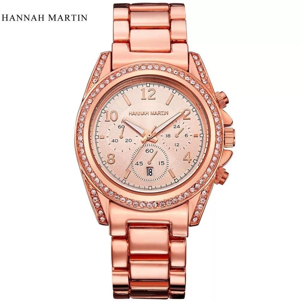 Hannah Martin รุ่น HM-1107 นาฬิกาควอตซ์นาฬิกาผู้หญิงนาฬิกาแบรนด์หรูนาฬิกาข้อมือผู้หญิงผู้หญิงนาฬิกานาฬิกาข้อมือผู้หญิง Relogio Femininos (มีเก็บเงินปลายทาง) R-098