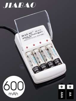 JIABAO เครื่องชาร์จถ่าน พร้อมถ่าน 4 ก้อน