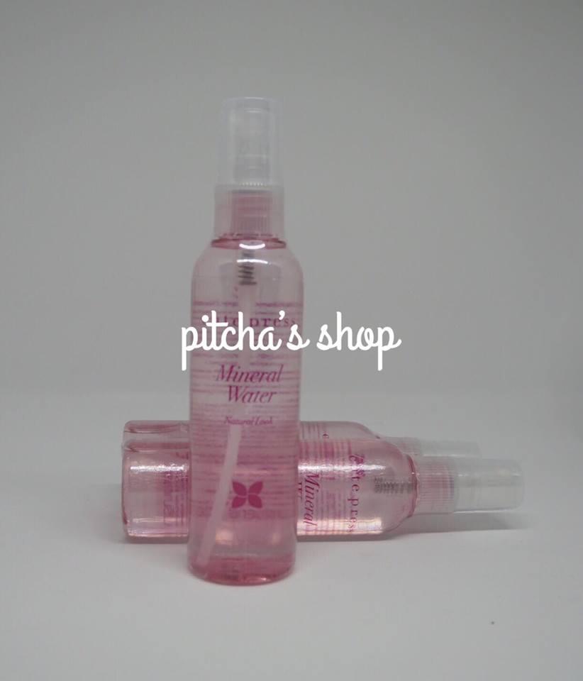 CUTE PRESS MINERAL WATER #NATURAL LOOK 100ml สเปรย์น้ำแร่คิ้วท์เพรสขวดชมพู ฟ้า ส้ม
