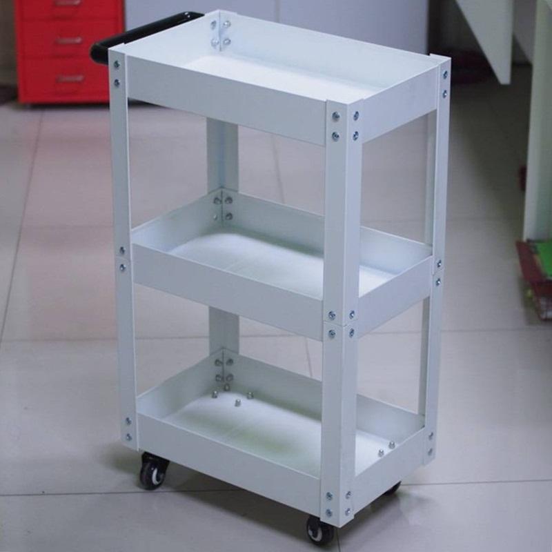 wehappyfurniture ชั้นวางของเหล็ก ชั้นวางอเนกประสงค์มีล้อเลื่อน รุ่น MB-3T - สี-ขาว wehappyfurniture ชั้นวางของเหล็ก ชั้นวางอเนกประสงค์มีล้อเลื่อน รุ่น MB-3T - สี-ขาว