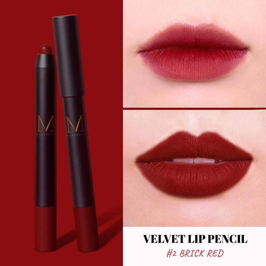 Merrezca Velvet Lip Pencil 1.3g เมอเรสก้า ลิปดินสอ กันน้ำ เนื้อแมท Merrezca Velvet Lip Pencil 1.3g เมอเรสก้า ลิปดินสอ กันน้ำ เนื้อแมท