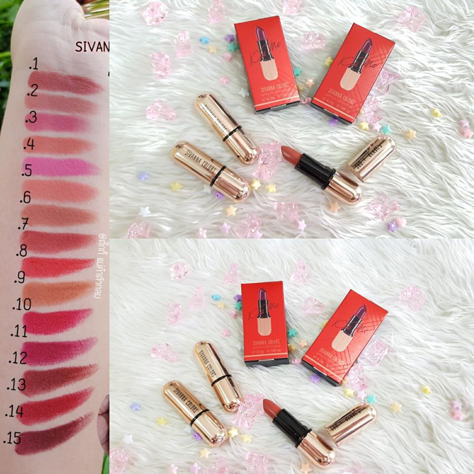 SIVANNA COLORS MATTE STAY LIPSTICK KISS ME ซิเวียน่า คัลเลอร์ สตอรี่ แคนดี้ โลลี่ป๊อป ลิปสติก แท้100% SIVANNA COLORS MATTE STAY LIPSTICK KISS ME ซิเวียน่า คัลเลอร์ สตอรี่ แคนดี้ โลลี่ป๊อป ลิปสติก แท้100%