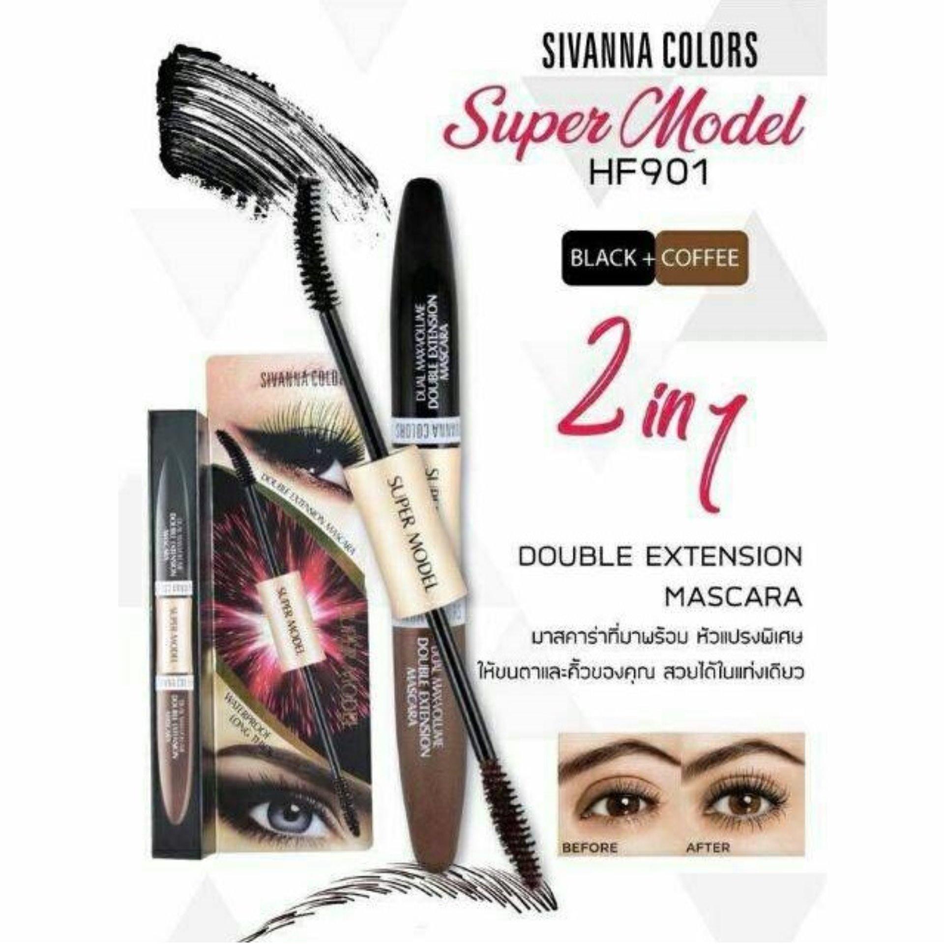 Sivanna Colors Super Model 2in1 Double Extension Mascara HF901 Sivanna Colors Super Model 2in1 Double Extension Mascara HF901