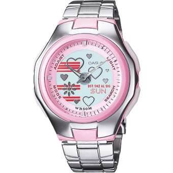 Casio POPTONE นาฬิกาข้อมือผู้หญิง/เด็ก สายสแตนเลส รุ่น LCF-10D-4A Casio POPTONE นาฬิกาข้อมือผู้หญิง/เด็ก สายสแตนเลส รุ่น LCF-10D-4A