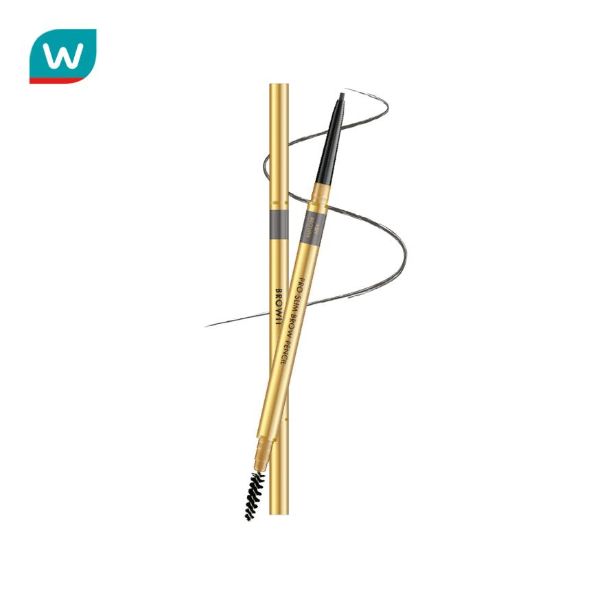 Browit บราวอิท โปรสลิมบราวเพนซิล 0.06g แถมบราวสติ๊กเกอร์ 2คู่ #แอชบราวน์