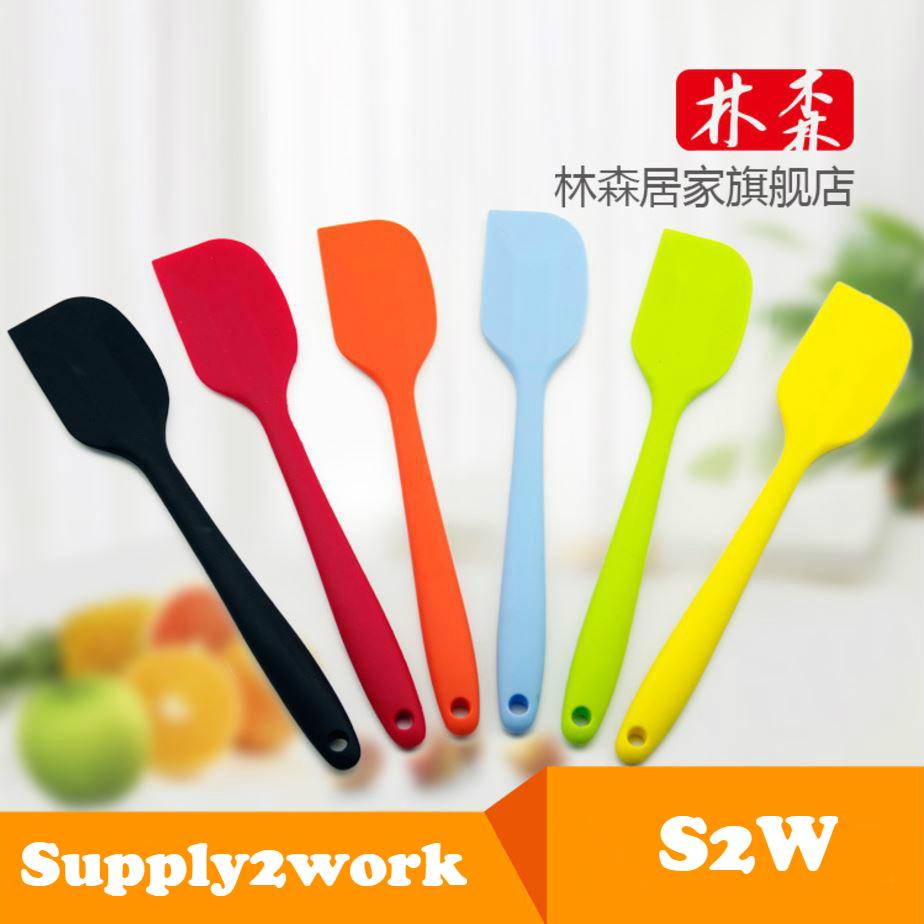 S2W ไม้พายซิลิโคน ขนาด 28 เซนติเมตร (คละสี จำนวน 2 ชิ้น)