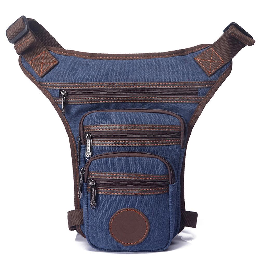 สไตล์ Retro ผ้าใบอเนกประสงค์ Waistbag Casual Double - Layer กลางแจ้งขากระเป๋าผู้ชาย สไตล์ Retro ผ้าใบอเนกประสงค์ Waistbag Casual Double - Layer กลางแจ้งขากระเป๋าผู้ชาย