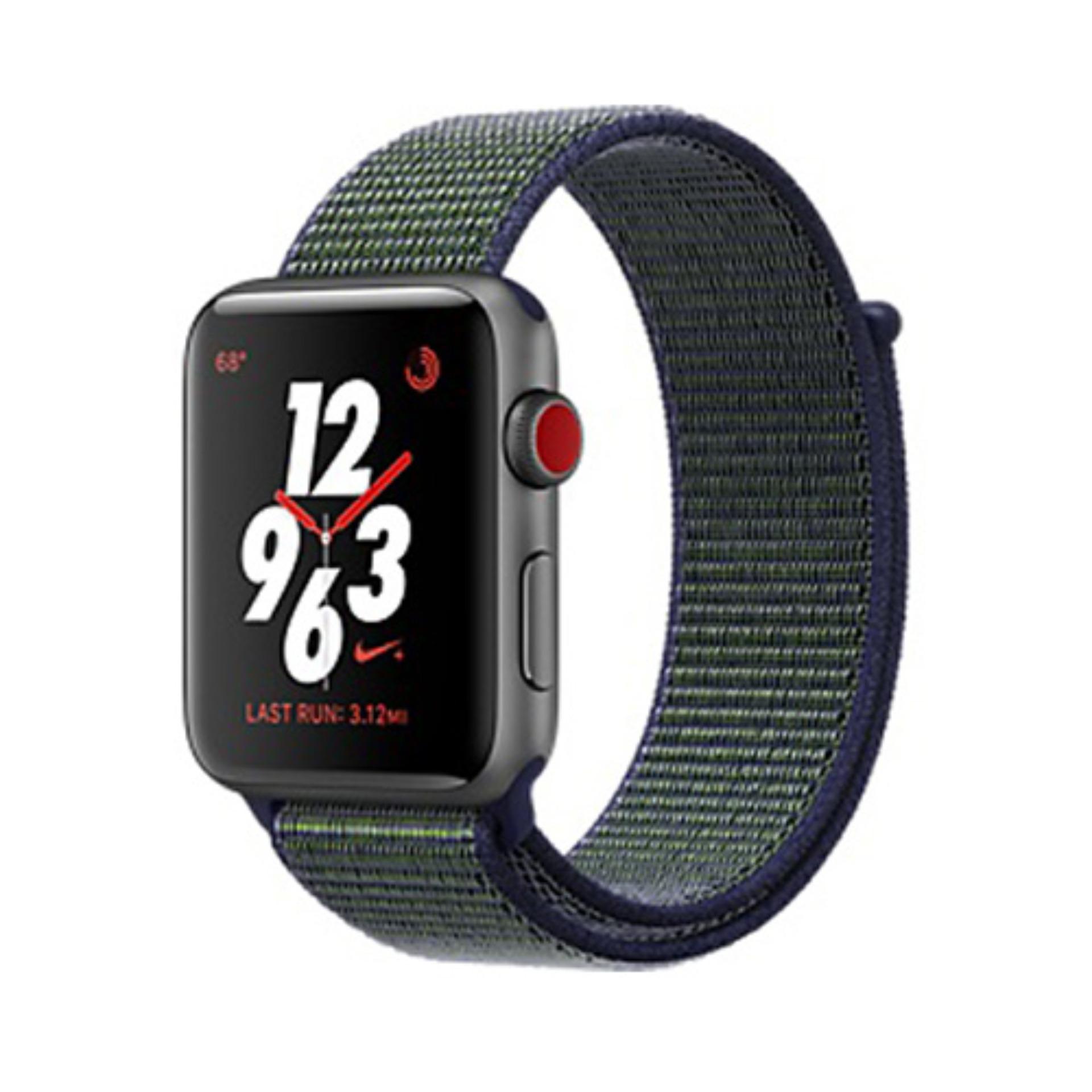 Apple Watch Nike+ GPS + Cellular, 42mm Space Grey Aluminium Case with Midnight Fog Nike Sport Loop