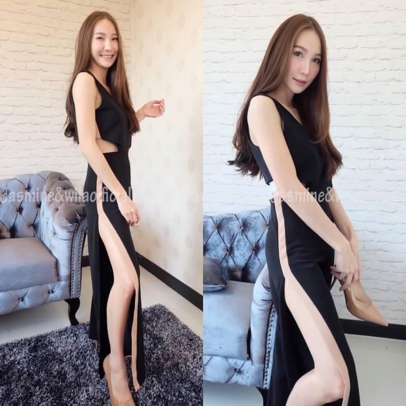 29th จั้มสูทขายาว เนื้อผ้าสีพื้น