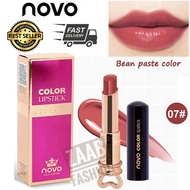 novo color lipstick essence ของแท้ 100% (Zaab Fashion) โนโวลิปสติก สไตล์เกาหลี เนื้อแมท ให้ความชุ่มชื้น กันน้ำ ติดทน ไม่หลุดลอกระหว่างวัน จูบไม่เลอะ ดินเนอร์ไม่ซีด กินน้ำแก้วไหนๆ ก็ไม่ทิ้งรอยหรือทิ้งคราบลิปสติกไว้ คุ้มค่าเกินราคาแน่นอน สีสวยเริ่ด novo color lipstick essence ของแท้ 100% (Zaab Fashion) โนโวลิปสติก สไตล์เกาหลี เนื้อแมท ให้ความชุ่มชื้น กันน้ำ ติดทน ไม่หลุดลอกระหว่างวัน จูบไม่เลอะ ดินเนอร์ไม่ซีด กินน้ำแก้วไหนๆ ก็ไม่ทิ้งรอยหรือทิ้งคราบลิปสติกไว้ คุ้มค่าเกินราคาแน่นอน สีสวยเริ่ด