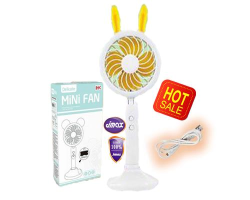 พัดลมพกพาขนาดเล็ก Mini fan รุ่น F1801 ชาร์จสาย USB พร้อมแบตเตอรี่สำรอง