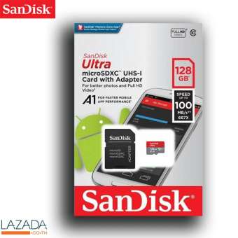 Sandisk Ultra microSDHC ความเร็ว 100MB/s ความจุ 128GB (SDSQUAR_128G_GN6MA) เมมโมรี่ แซนดิส Memory
