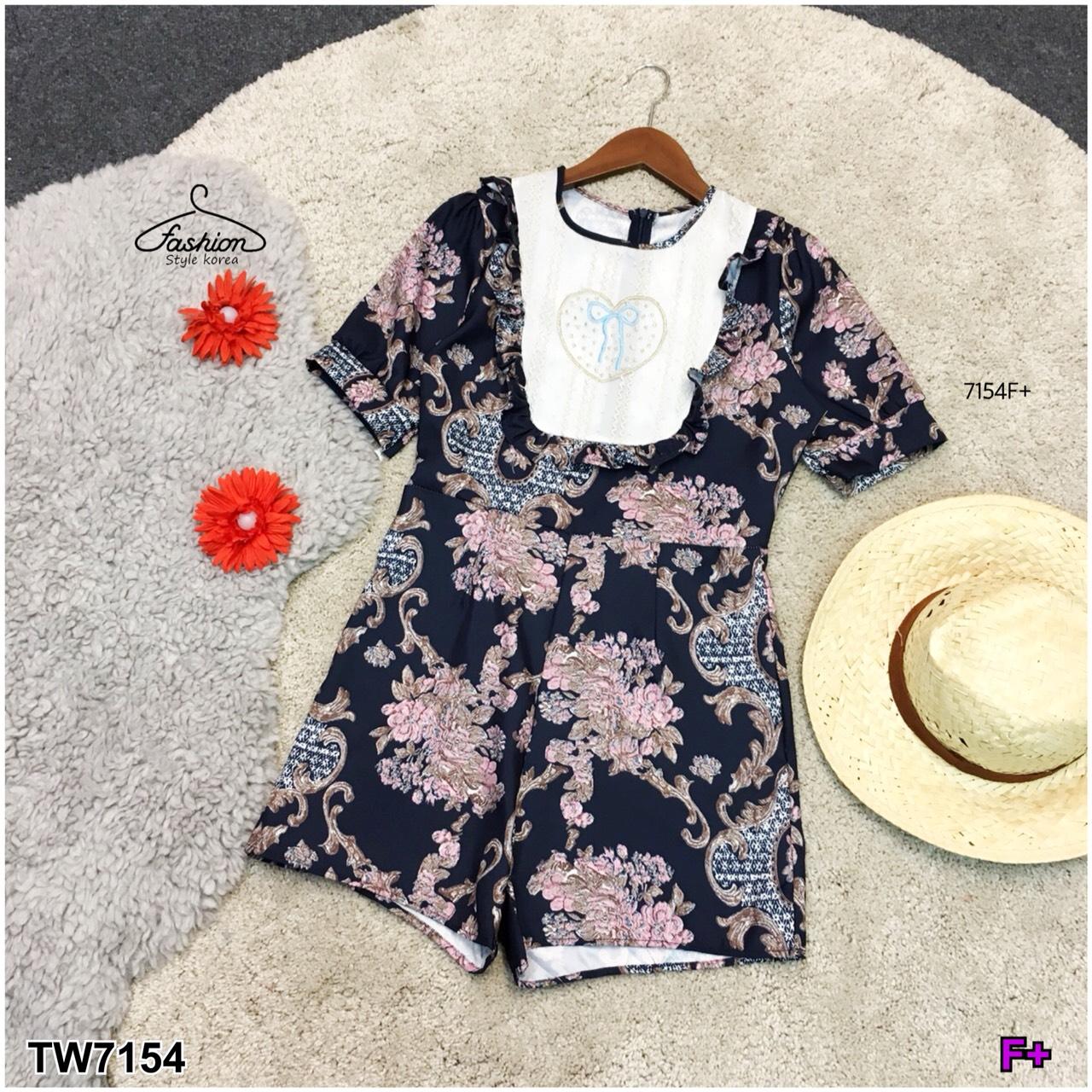 TW7154 จั้มสูทอกแต่งระบาย ***สอบถามก่อนสั่งซื้อ*** TW7154 จั้มสูทอกแต่งระบาย ***สอบถามก่อนสั่งซื้อ***
