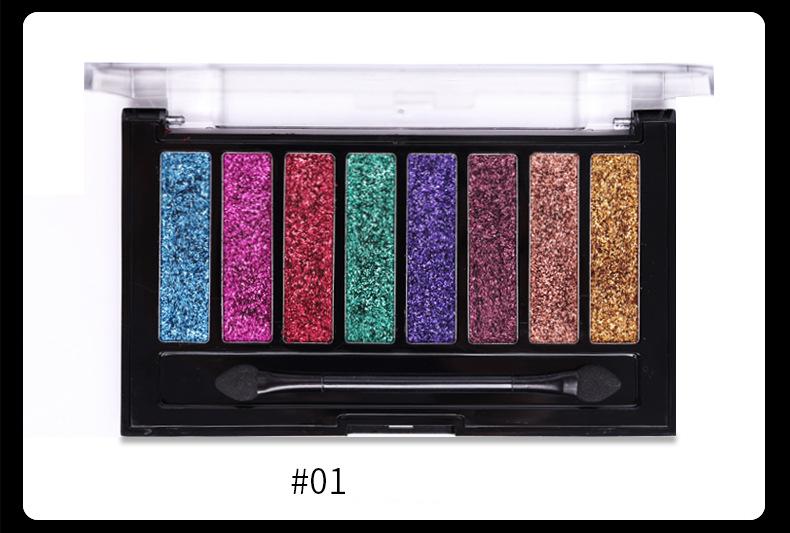 OULISI Eyeshadow อายแชโดว์สุดวิ้ง กลิตเตอร์แน่น เพิ่มความแวววาวและเติมสีสันให้กับเปลือกตาของคุณ อายแชโดว์สีสวย อายแชวโดว์กลิตเตอร์
