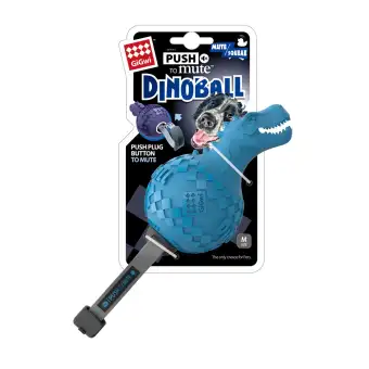 GiGwi Push To Mute Dinoball T-rex # Light Blue ของเล่นยาง รูปT-rex (สีฟ้าอ่อน) สำหรับสุนัข