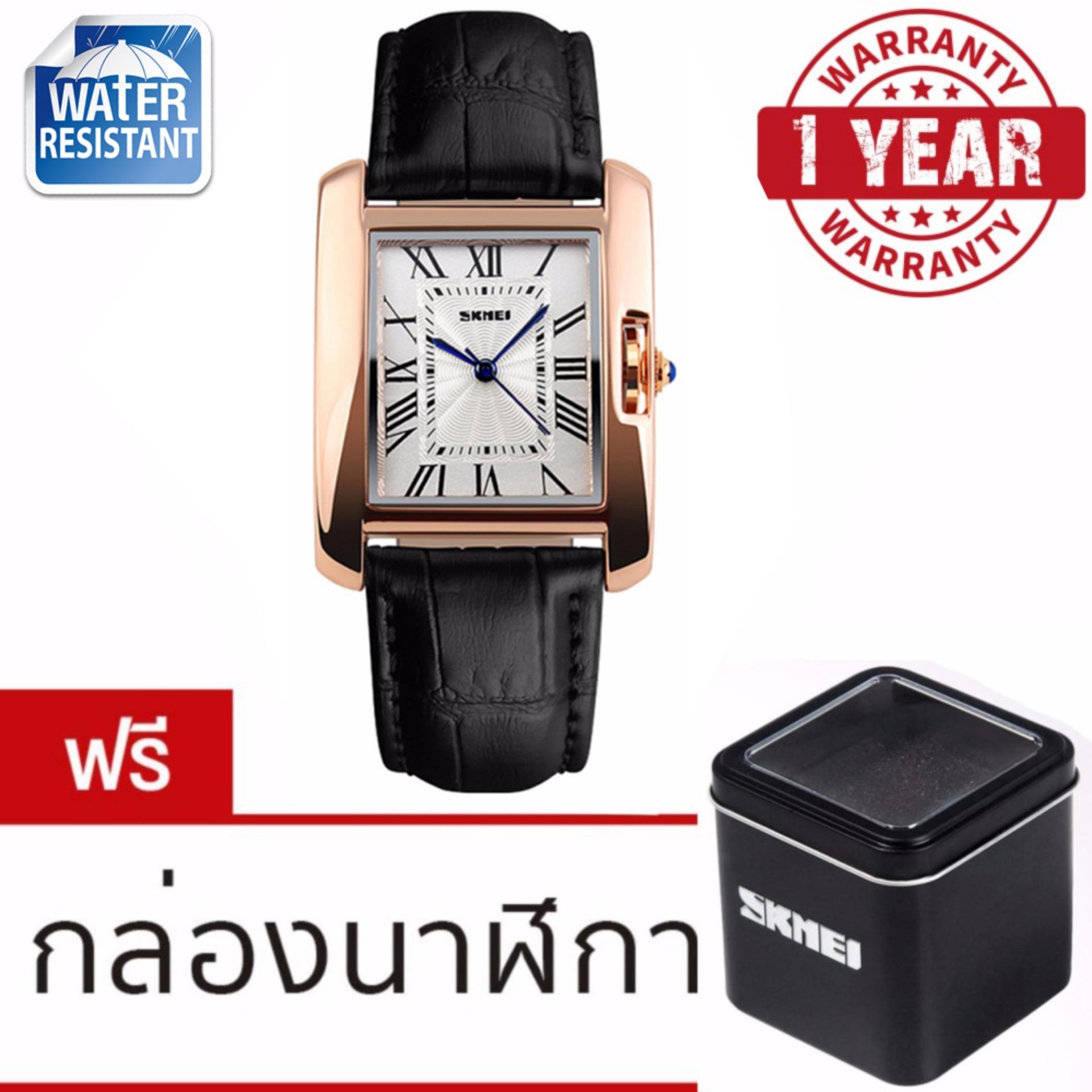 รับประกัน 1 ปี ของแท้แน่นอน SKMEI นาฬิกาข้อมือผู้ชาย สไตล์ Casual Bussiness Watch กันน้ำ สายหนังสีดำ รุ่น SK-1085 รับประกัน 1 ปี ของแท้แน่นอน SKMEI นาฬิกาข้อมือผู้ชาย สไตล์ Casual Bussiness Watch กันน้ำ สายหนังสีดำ รุ่น SK-1085