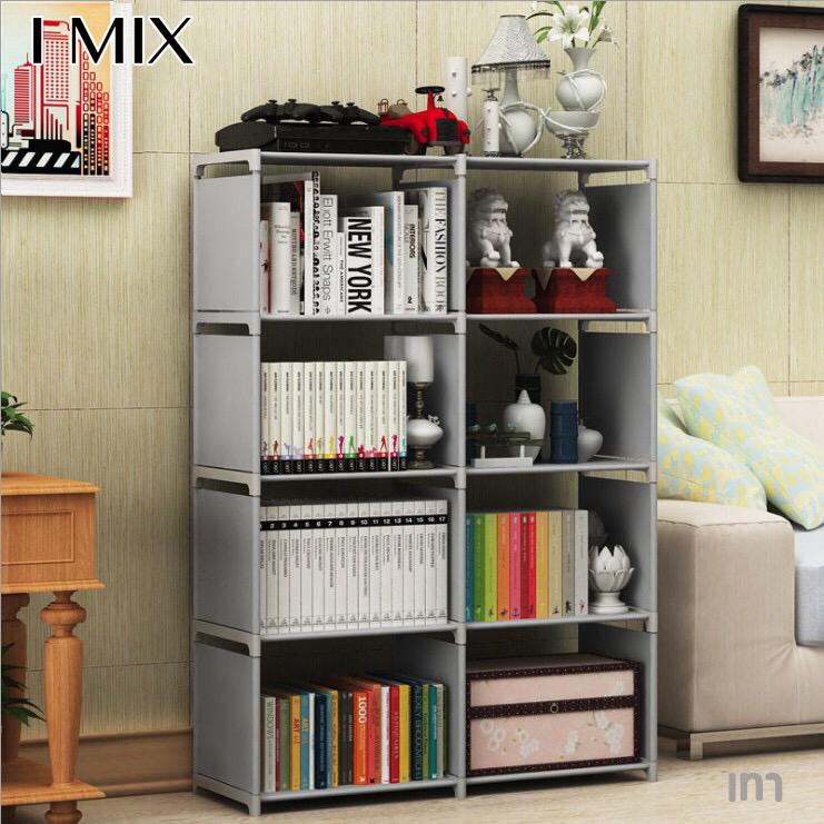 I MIX SJ-8 bookshelf ชั้นวางของ ชั้นวางหนังสือ โครงเหล็กแข็งแรง ผ้ากันน้ำ ชั้นวางของอเนกประสงค์ 8 ช่อง I MIX SJ-8 bookshelf ชั้นวางของ ชั้นวางหนังสือ โครงเหล็กแข็งแรง ผ้ากันน้ำ ชั้นวางของอเนกประสงค์ 8 ช่อง