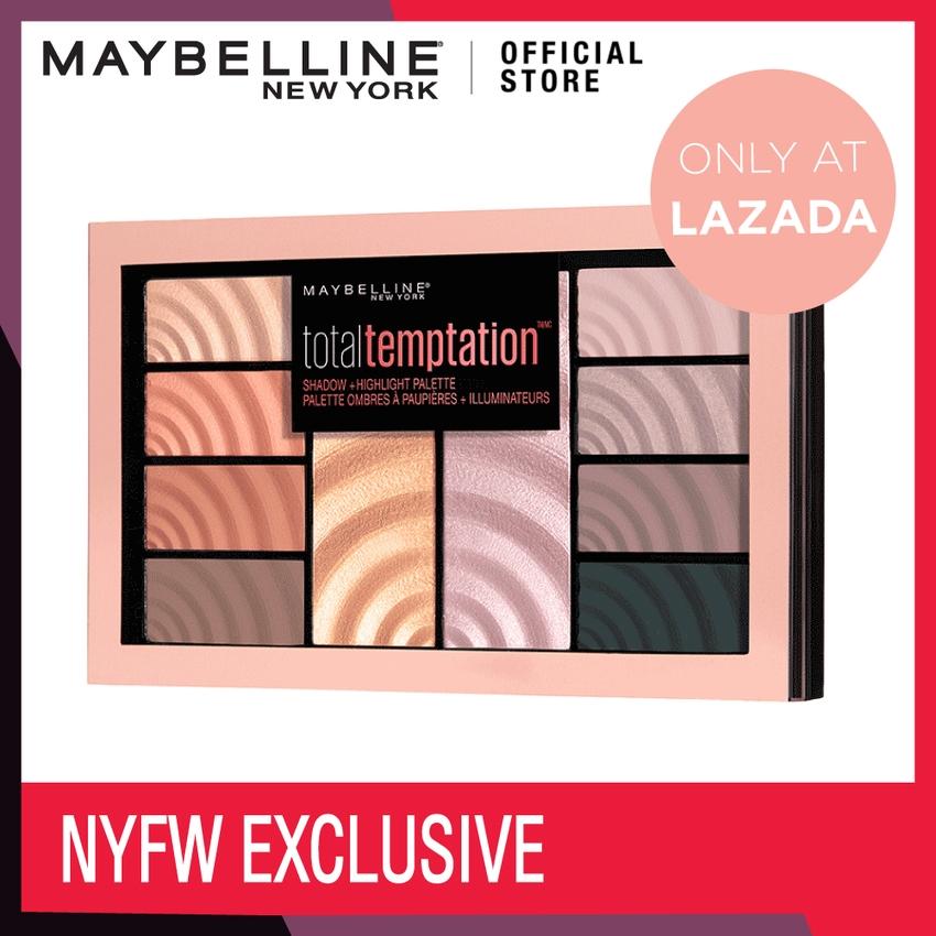 เมย์เบลลีน นิวยอร์ก โททัล เทมป์เทชั่น แชโดว์ ไฮไลท์ พาเลทท์ MAYBELLINE NEW YORK TOTAL TEMPTATION SHADOW & HIGHLIGHT PALETTE