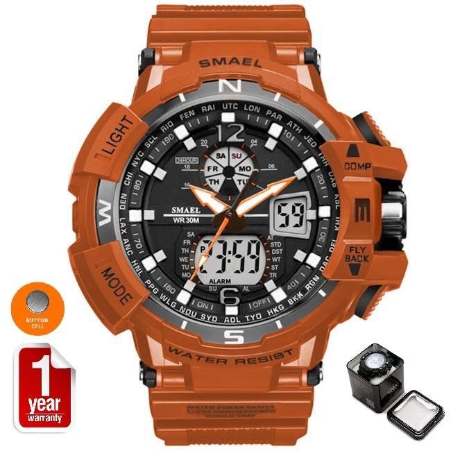 SMAEL นาฬิกาข้อมือผู้ชาย กันน้ำได้ แข็งแรงทนทาน 2ระบบ Sport Digital LED & Analog รุ่น SM1376 พร้อมกล่องเหล็ก SMAEL SMAEL นาฬิกาข้อมือผู้ชาย กันน้ำได้ แข็งแรงทนทาน 2ระบบ Sport Digital LED & Analog รุ่น SM1376 พร้อมกล่องเหล็ก SMAEL
