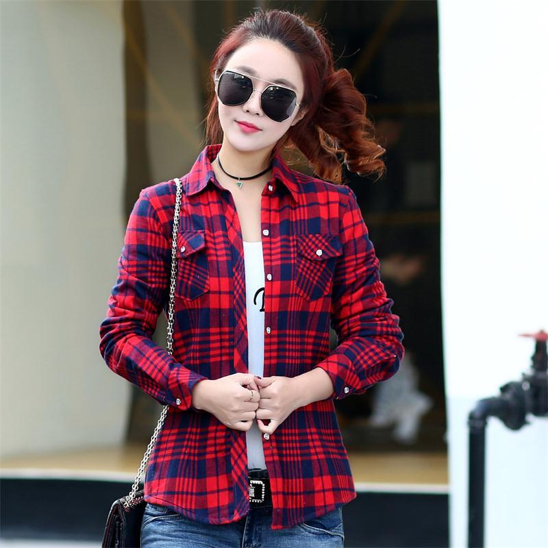 เสื้อผู้หญิง ผ้าฝ้าย แขนยาว ทันสมัย สไตล์เกาหลี