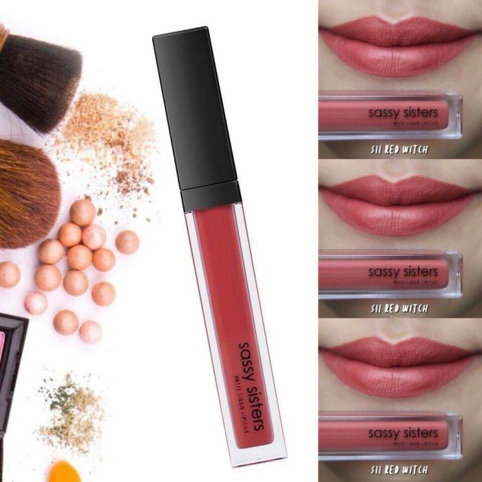 SASSY SISTERS MATTE LIQUID LIPSTICK #S09 Scarlet ลิปสติกเนื้อแมท ติดทนนาน มีสารช่วยบำรุงริมฝีปาก SASSY SISTERS MATTE LIQUID LIPSTICK #S09 Scarlet ลิปสติกเนื้อแมท ติดทนนาน มีสารช่วยบำรุงริมฝีปาก