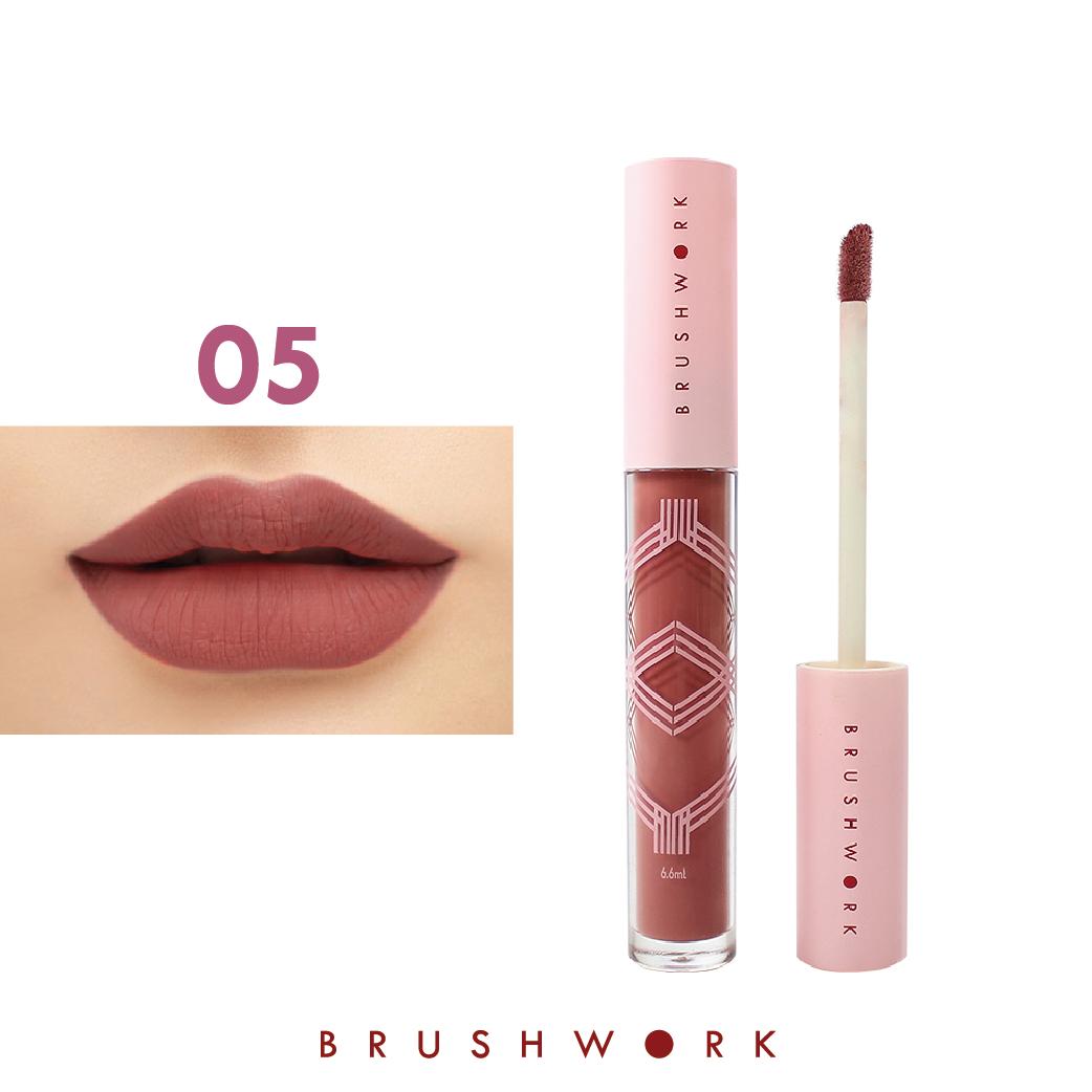 BRUSHWORK ลิปแมทที่ดีที่สุด เนื้อเนียนบำรุงอัดแน่น ไม่แห้งแตก ติดทนนาน ลิปจิ้มจุ่ม ลิปสติก ลิปแมทท์ BRUSHWORK ลิปแมทที่ดีที่สุด เนื้อเนียนบำรุงอัดแน่น ไม่แห้งแตก ติดทนนาน ลิปจิ้มจุ่ม ลิปสติก ลิปแมทท์