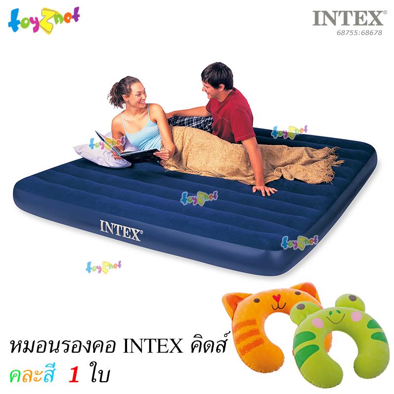 Intex ส่งฟรี ที่นอนเป่าลม แค้มป์ แคมป์ปิ้ง ปิคนิค 6 ฟุต (คิง) 1.83x2.03x0.22 ม. รุ่น 68755 + หมอนรองคอ Intex คิดส์ คละสี 1 ใบ Intex ส่งฟรี ที่นอนเป่าลม แค้มป์ แคมป์ปิ้ง ปิคนิค 6 ฟุต (คิง) 1.83x2.03x0.22 ม. รุ่น 68755 + หมอนรองคอ Intex คิดส์ คละสี 1 ใบ