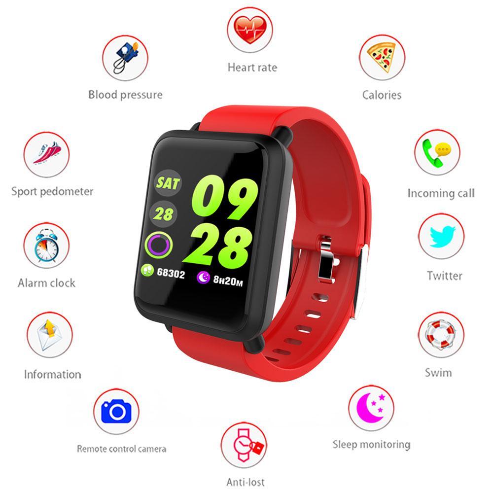 PJ Smart Bracelet รุ่นใหม่ 2019 สายรัดข้อมือเพื่อสุขภาพ จอปรับแสงสว่างได้ หน้าจอ IPS สีสดสว่างชัด วัดความดันโลหิต O2 หัวใจเต้น ได้แม่นยำ100% นาฬิกาสุขภาพอัจฉริยะ นาฬิกาความดัน สายรัดข้อมืออัจริยะ โหมดกีฬาครบถ้วน ฟิตเนส ว่ายน้ำ ปั่นจักรยาน รุ่น PJ-M28