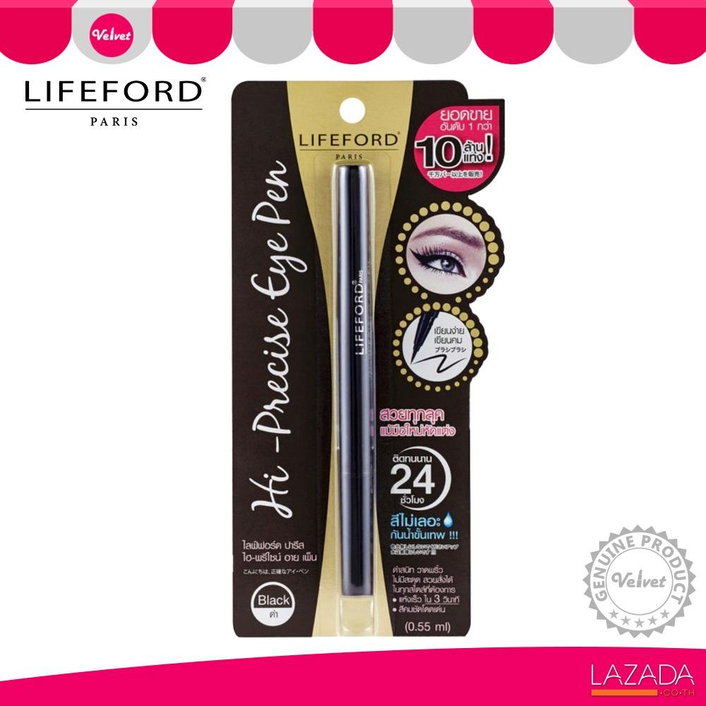 Lifeford Paris Eyeliner Hi-Precise Eye Pen ไลฟ์ฟอร์ด อายไลเนอร์ ชนิดปลายพู่กัน (velvetcosme)