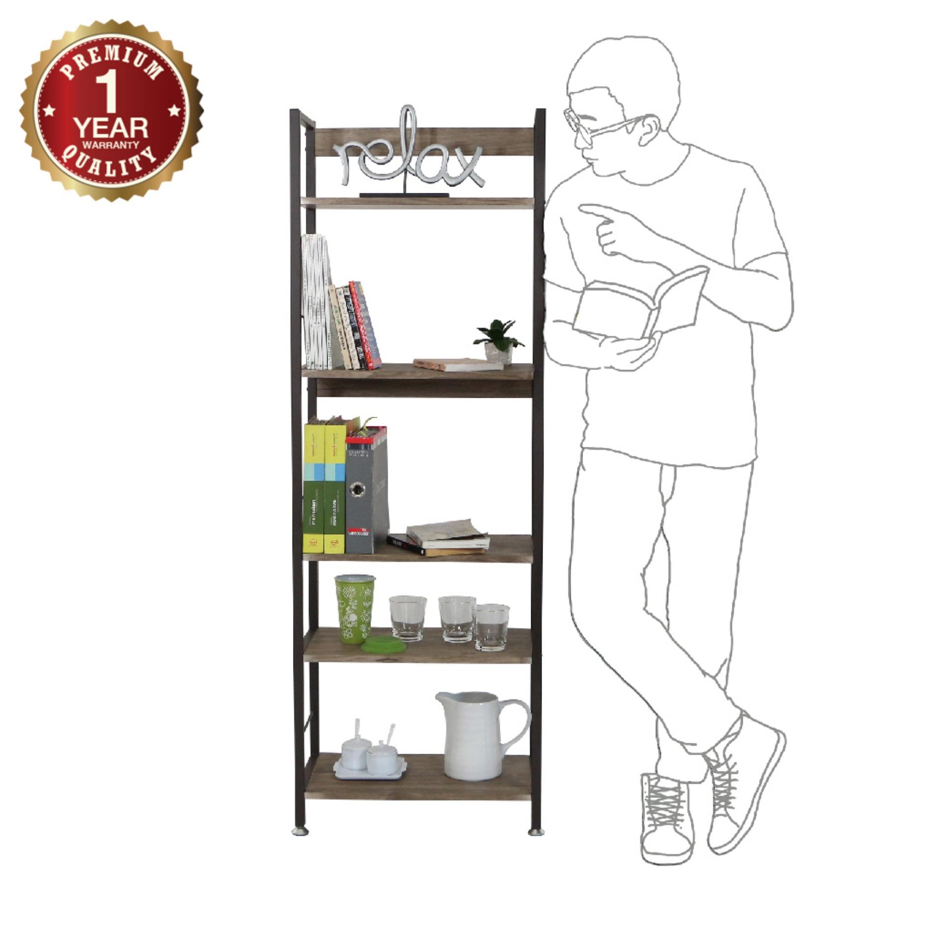 U-RO DECOR ชั้นวางหนังสือ รุ่น LEXINTON-52 เล็กซิงตัน-52 (สีโอ้คธรรมชาติ/น้ำตาลเข้ม) U-RO DECOR ชั้นวางหนังสือ รุ่น LEXINTON-52 เล็กซิงตัน-52 (สีโอ้คธรรมชาติ/น้ำตาลเข้ม)