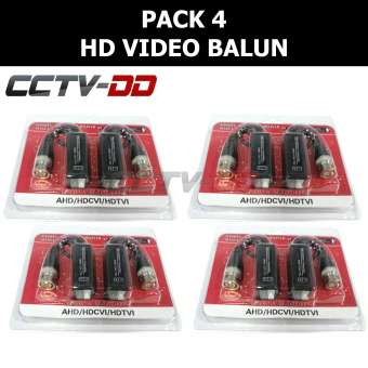 BALUN HD สำหรับกล้อง HDTVI, HDCVI, AHD และ Analog PACK 4