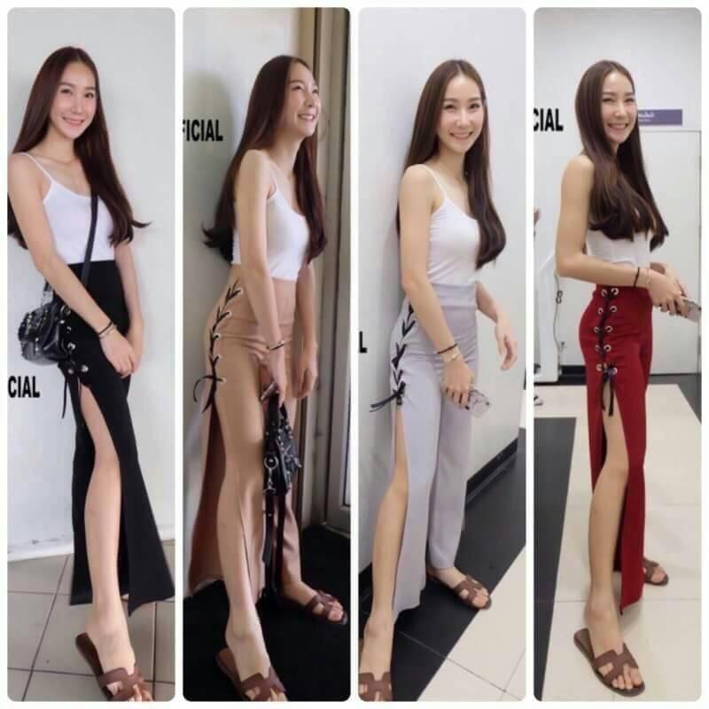 กางเกงผ้าฮานาโกะขายาว