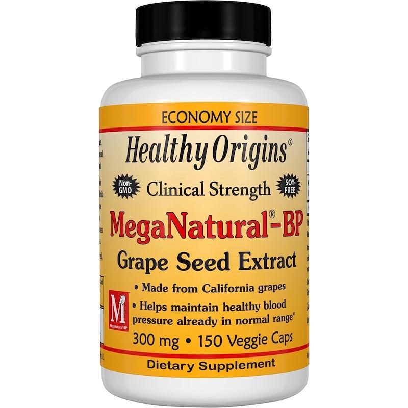 Healthy Origins, MegaNatural-BP Grape Seed Extract, 300 mg, 150 Veggie Caps สารสกัดเมล็ดองุ่น